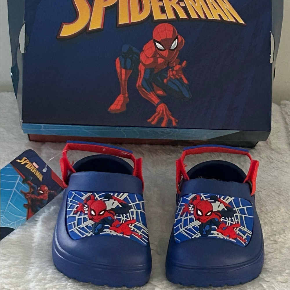 Toddler Marvel Spider Man Strapped Clogs Size 5 NEW IN BOX